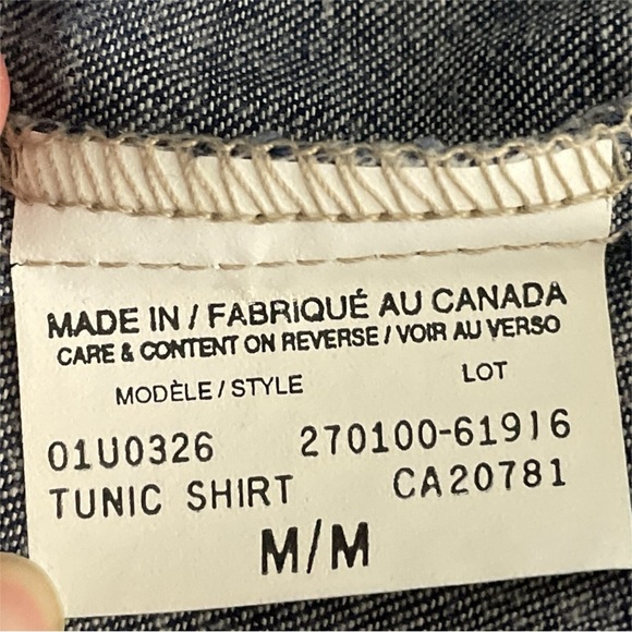 Vintage Tommy Hilfiger Denim Tunic Top Y2K Blue Bell Sleeves Size Medium Rare - Picture 7 of 10